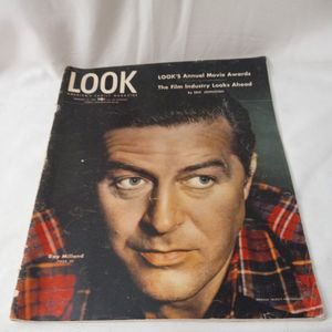 Vintage Look Magazine Feb 19, 1946 Annual Movie Awards Ray Milland Cover Adverts